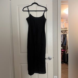 J Crew Gwyneth slip dress in Black Linen